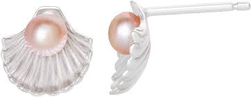 Buy Disney Princess Little Mermaid Seashell Sterling Silver Pearl Stud Earrings Online In Saint Helena Ascension And Tristan Da Cunha B07nmj79ky