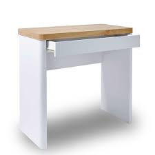 Schreibtisch eiche sitz steh schreibtische schreibtisch betonoptik schreibtisch massiv schreibtisch. Kleiner Schreibtisch In Weiss Eiche Mit Schublade 79x76x44 Cm Xuana