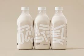 Typography Packaging Milk Packaging Bottle Packaging