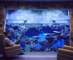 Cabinet tv stand aquarium with fish , aquatic décor,led lighting , filter pump and fish flakes. Guide To Incorporating Aquariums Into Interior Design Redfin Aquarium Design