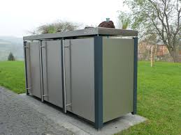 Pulverbeschichtete Mulltonnenbox Mulltonnenverkleidung Aus Edelstahl Mulltonnenbox Mulltonnenbox Edelstahl Mulltonnenhaus