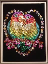 Sequin Art Love Birds Seed Bead Art Dot Art Painting Sequin Crafts