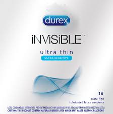 Durex Condom Invisible Ultra Thin Natural Latex Condoms Ultra Sensitive Lubricated Transparent