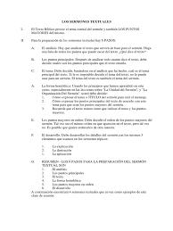 Reseña del texto (breve resumen de la novela) hipótesis (punto de vista) desarrollo: 7 Los Sermones Textuales Evangelios Espiritu Santo
