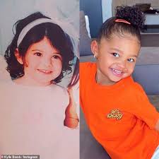 Bruce jenner or caitlyn jenner (father), kris jenner (mother). Kylie Jenner Reposts Comparison Photos Of Her And Stormi Around The Same Age Daily Mail Online