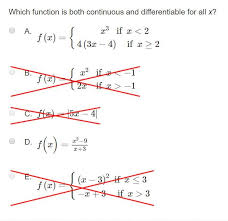 👉 learn how to determine the differentiability of a function. Which Function Is Both Continuous And Differentiable For All X I M Conflicted Between A And D Brainly Com