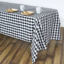 Black And White Checkered Tablecloth Fabric Buffalo Plaid Tablecloth 60x102 Rectangular White Black Checkered Polyester Linen Tablecloth In 2020 Plaid Tablecloth Table Cloth Black Tablecloth