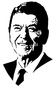 Ronald Reagan Stencil Black And White Drawing Pyrography Patterns Easy Drawings For Kids