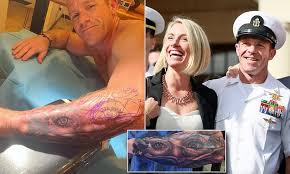 In 2014, the marine corps updated their tattoo policy. Inked Navy Seal Eddie Gallagher Gets New Tattoo Of His Wife S Eyes Daily Mail Online