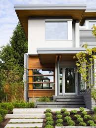 Modern Side Front Entry Design Ideas Modern House Exterior And Entryway Design With Concrete Slabs A Modern House Exterior House Exterior Modern House Design