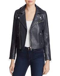 Maje Bexita Leather Jacket 100 Exclusive Women Bloomingdale S Navy Leather Jacket Navy Blue Leather Jacket Leather Jacket