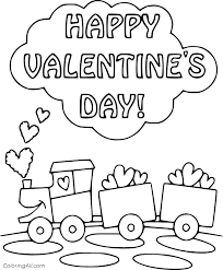So glad to be back with you today!! Train Wish Happy Valentines Day Coloring Page Coloringall