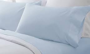 Fitted Sheet With Pillowcase Solid Comfy Light Blue Aanyalinen
