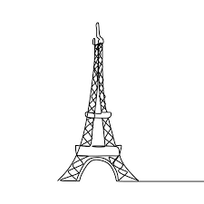 A torre eiffel vista do champ de mars. Torre Eiffel Um Desenho De Linhas Em 2020 Torre Eiffel Arte Minimalista E Linhas Das Maos
