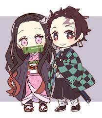 After tanjiro arrives in time to stop inosuke from killing both zenitsu and nezuko, he tells him that demon slayer corps members don't point their swords at each other without a reason. Demon Slayer Rykamall Anime Chibi Nezuko Chibi Nezuko And Tanjiro