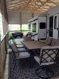 They are hitched to a car and taken on road trips or for camping. Rv Patio Ideas Decorating Ideas Inspirations Remodeled Campers Camper Living Trailer Living