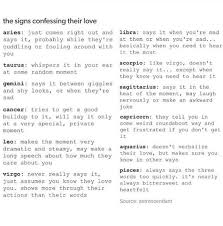 Signs Confessing Love Zodiac Signs Meaning Zodiac Sign