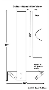 Side View Of Guitar Stand Guitar Stand Wooden Guitar Stand Diy Guitar Stand
