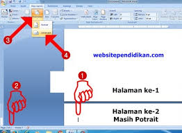 Cara membuat halaman landscape diantara halaman portrait. Websiteteknologi Com Info Dan Tutorial Aneka Teknologi