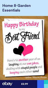 The wishes range from beautifully crafted birthday messages for best friends and friends you've known for a long time to short and sweet greetings for regular friends and acquaintances. Birthday Greeting Card Bff Mate Banter Funny Humour Comical Best Friend Comedy Happy Birthday Best Friend Happy Birthday Bestie Happy Birthday Wishes Quotes