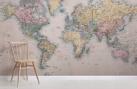 Mappa della mappa del mondo viaggio in legno pin mappa rustico | etsy. Carta Da Parati Con Mappa Del Mondo Proiezione Di Mercatore Hovia It