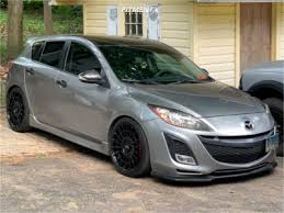 The 2010 mazda3 benefits from several architectural enhancements designed to make the structure stiffer. Wheel Offset 2010 Mazda 3 Sport Nearly Flush Lowering Springs Fitment Industries