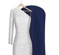 Hoesh UK White Polka Dot Bridesmaid Gown Dress Cover - 60 Inch Breathable  Garment Bag For Storage