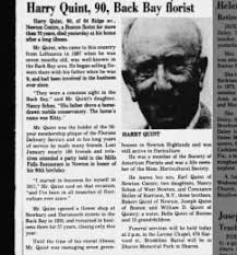 Obituary for Harry Quint (Aged 90)