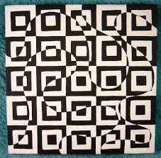 Black And White Optical Illusion Square Stacia 6x6 Black And White Geometric Square Swirl Op Art Design Ooak Original Painting On Canvas Op Art Lessons Op Art Optical Illusions Art