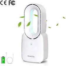 Amazon Com Conbola Desk Fan 11 8 Inch Bladeless Fan Small Table Fan Air Multiplier Cooler Portable Rechargeable Breeze Qui In 2020 Bladeless Fan Desk Fan Quiet Fans