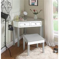 Vanity set makeup vanity desk dressing table with mirror, drawers and stool for corner bedroom. Corner Makeup Desk Saubhaya Makeup