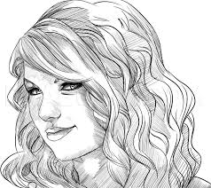 Page 1 of 1 start overpage 1 of 1. How To Draw Taylor Swift Coloring Page Trace Drawing