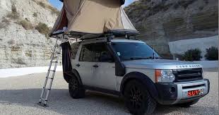 Grande Tente De Toit Confortable 4x4 Hussarde Quatro Sur Land Rover Discovery 3 Bivouac Cueva Aven Road Trip 4x4 4x4 Tente De Toit