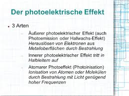 3 1.3 innerer beim inneren werden in einem halbleiter durch photonenabsorption valenzelektronen in das leitungsband angeregt. Albert Einstein Photoelektrischer Effekt Ppt Herunterladen