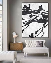 Large Black And White Canvas Prints Huge Abstract Painting On Canvas Vertical Canvas Painting Extra Large Wall Art Abstract Art Tree Handmade Home Art Extra Large Wall Art Abstract Painting