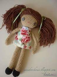 تطريز شعر الدمى بخيوط الصوف وغرز الكروشيه بالصور crochet doll tutorial crochet doll crochet