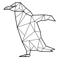 Aesthetic Black And White Geometric Animal Drawings Penguin Flapping Polygonal Ad Aff Spon Polygonal Flapping Penguin In 2020 Geometric Drawing Geometric Art Animal Geometric Art Prints