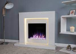 The large size and clean lines make it a design feature that you can base the rest of your decor around. Modern Electric Fire Suite The Miami Suite Fireplace Factory