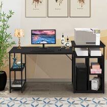 Includes bottom shelves for cpu and printer or. Corner Desk With Printer Stand Wayfair
