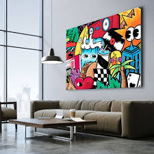 Extra Large Wall Art Street Canvas