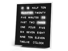 Text time display changes every five minutes. This Led Word Clock Displays Time As Text For Flare On Your Wall Spy