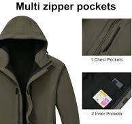 Men's Hooded Softshell Jacket Water-resistant Insulated ...