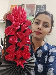 Cardboard box art decorating stairway