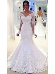 Make your wedding day a dream come true in one of these fashionable wedding dresses with sleeves! Long Sleeve Off Shoulder Mermaid Lace Custom Wedding Dresses Online W Charmingdressy