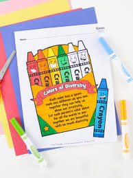 Crayon colors illustrations & vectors. Free Diversity Coloring Pages Fun365