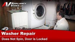 Try this link.pull down on the bottom panel and pull it away from the washer. Whirlpool Ghw9100lw1 Washer Repair Does Not Spin Door Is Locked Drain Pump Appliance Video