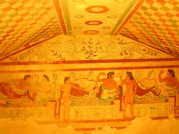 The tomb of the leopards is an etruscan burial chamber so called for the confronted leopards painted above a banquet scene. View Page The Feasts Of The Dead