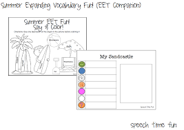Maybe you would like to learn more about one of these? Summer Expanding Vocabulary Fun Eet Companion Speech Time Fun Speech And Language Activities