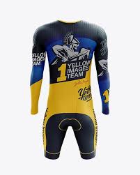 The selection of men's cycling bib knickers, designed to increase the thermal protection during the colder seasons. Men S Cycling Speedsuit Ls Mockup Back View In Apparel Mockups On Yellow Images Object Mockups Clothing Mockup Design Mockup Free Shirt Mockup