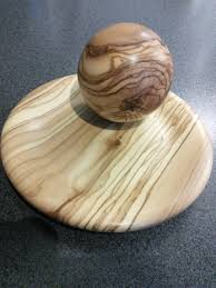 Olive Wood Sphere And Plate From Firewood Wood Turning Olive Wood Wood